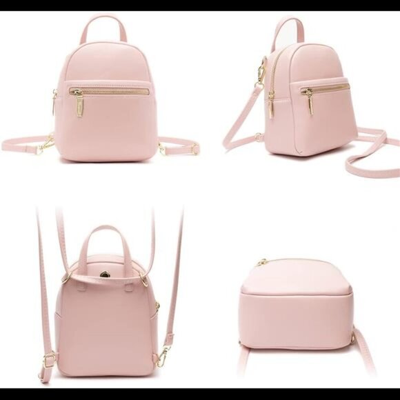 Mini Backpack Purse Cute Leather Backpack Women Small Shoulder Bag Handbags Blue - Picture 4 of 7